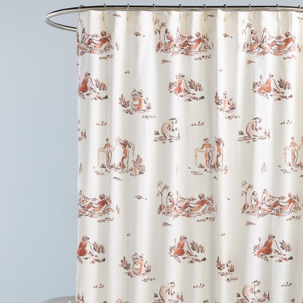 Ernestine Organic Cotton Shower Curtain